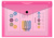 Конверт на кнопке Бюрократ Double Neon DNEPK804A5PINK A5 гориз. пластик 0.15мм розовый