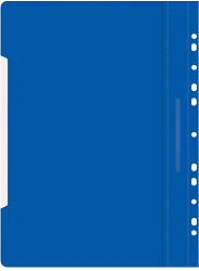 Папка-скоросшиватель Бюрократ PS-P20BLU A4 прозрач.верх.лист боков.перф. пластик синий 0.12/0.16