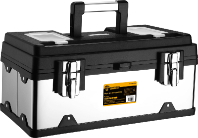 Ящик для инструментов Deko Tool box 23M 23л 1отд. 2карм. серебристый/черный (085-3003)