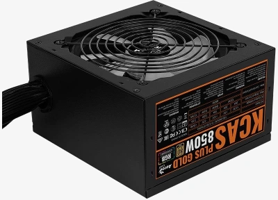 Блок питания Aerocool ATX 850W KCAS PLUS GOLD 850W ARGB 80+ gold (20+4pin) APFC 120mm fan color LED 8xSATA RTL