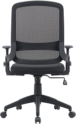 Кресло Cactus CS-MC313-BK черный сетка/ткань низк.спин. крестов. пластик пластик черный