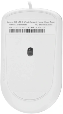 Мышь Lenovo 540 светло-серый оптическая 2400dpi USB2.0 (GY51D20877)