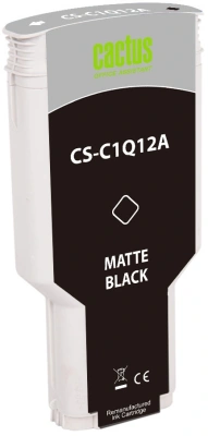 Картридж струйный Cactus CS-C1Q12A №727 черный (300мл) для HP Designjet T920/T930/T1500/T1530