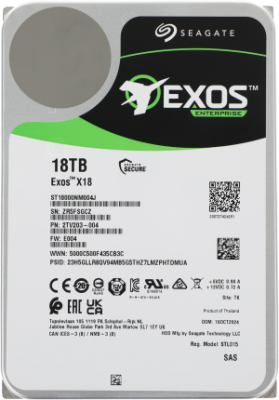 Жесткий диск Seagate SAS 3.0 18Tb ST18000NM004J Server Exos X18 512E (7200rpm) 256Mb 3.5"