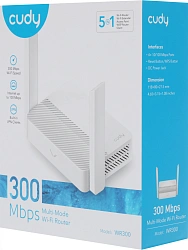 Роутер беспроводной Cudy WR300 N300 10/100BASE-TX/Wi-Fi белый