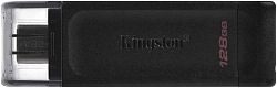 Флеш Диск Kingston 128Gb DataTraveler 70 Type-C DT70/128GB USB3.2 черный