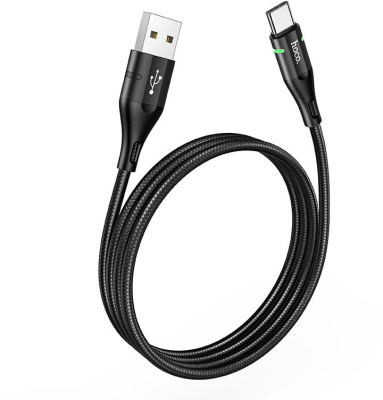 Кабель Hoco U93 Shadow Type-C USB (m)-USB Type-C (m) 1.2м черный коробка