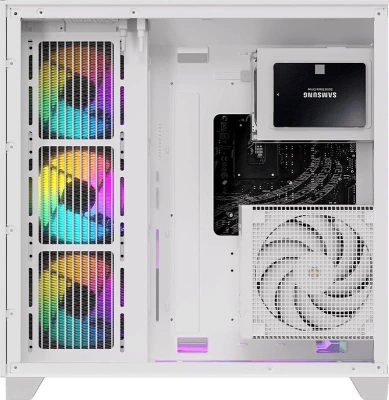 Корпус Formula Crystal Z9 белый без БП ATX 7x120mm 2xUSB3.0 audio bott PSU