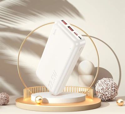 Мобильный аккумулятор Hoco J101A Astute 20000mAh QC3.0/PD2.0 22.5W 3A 2xUSB-A/USB-C белый (82502)