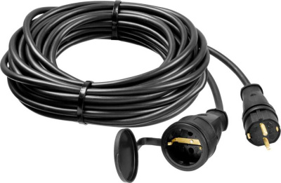 Удлинитель силовой Stayer 55026-10 3x1.5кв.мм 1розет. 10м КГ без катушки черный