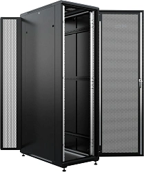 Шкаф серверный NTSS Премиум (NTSS-R42U60100PD/PDD-BL) напольный 42U 600x1000мм пер.дв.перфор. задн.дв.перфор.2-хст. 900кг черный 910мм 111кг 1987мм IP20