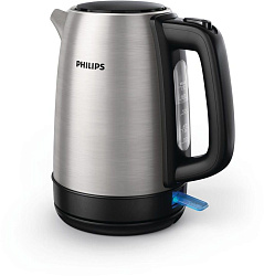 Чайник электрический Philips HD9350/90 1.7л. 1850Вт серебристый/черный корпус: металл/пластик
