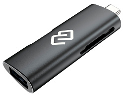 Устройство чтения карт памяти USB Type-C Digma CR-CU2522-G серый