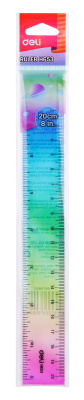 Линейка Deli EH653 пластик дл.20см ассорти