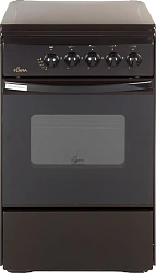 Плита Газовая Flama RG 2401 B коричневый (металлическая крышка) реш.сталь