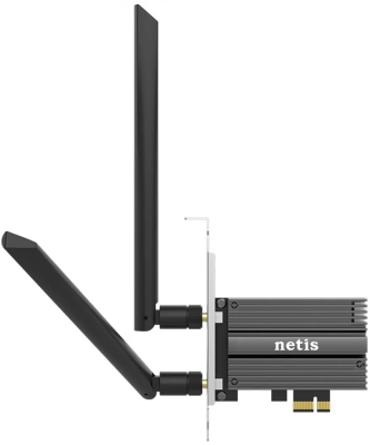 Сетевой адаптер Wi-Fi + Bluetooth Netis F1 AX3000 PCI Express (ант.внеш.съем) 2ант.