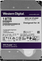 Жесткий диск WD SATA-III 18TB WD181PURP Surveillance Purple Pro (7200rpm) 512Mb 3.5"