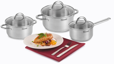 Ковш Rondell Point RDS-1308 0.9л. d=14см (с крышкой) стальной