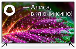Телевизор LED Starwind 65" SW-LED65UG402 Яндекс.ТВ Frameless черный 4K Ultra HD 60Hz DVB-T DVB-T2 DVB-C DVB-S DVB-S2 USB WiFi Smart TV