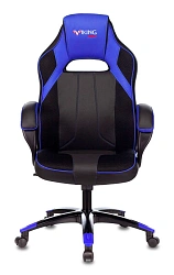 Кресло игровое Zombie VIKING 2 AERO черный/синий ткань/эко.кожа крестов. пластик