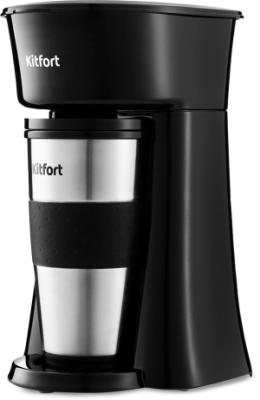 Кофеварка капельная Kitfort КТ-729 650Вт черный/серебристый