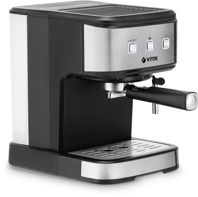 Кофеварка рожковая Vitek Metropolis VT-8470 850Вт серебристый/черный