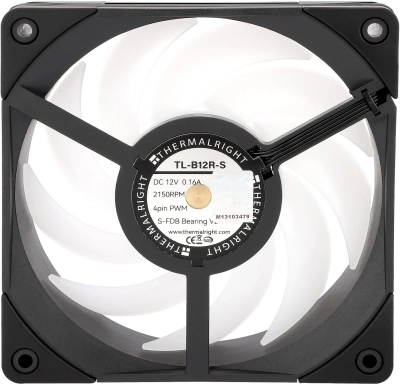 Вентилятор для корпуса Thermalright TL-B12R-S Reverse ARGB 120х120x25.6 черный 4-pin 28.1дБ Ret