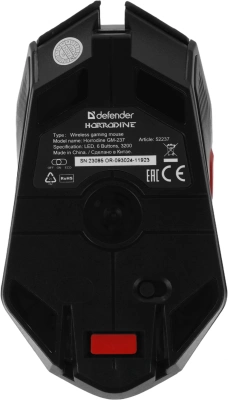 Мышь Defender Horrodine GM-237 черный оптическая 3200dpi беспров. USB (52237)