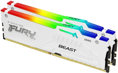 Память DDR5 2x16GB 6400MHz Kingston KF564C32BWEAK2-32 Fury Beast RGB RTL Gaming PC5-51200 CL32 DIMM 288-pin 1.4В kit dual rank с радиатором Ret