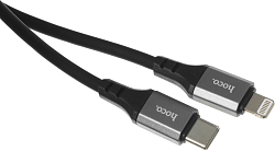 Кабель Hoco X86 iP Spear PD X86 IP USB Type-C (m)-Lightning (m) 1м черный коробка