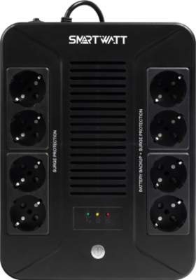 Источник бесперебойного питания Smartwatt Safe Pro 600Вт 1000ВА черный