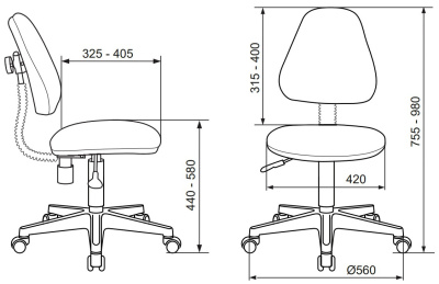 Кресло детское Бюрократ KD-4 оранжевый TW-96-1 крестов. пластик