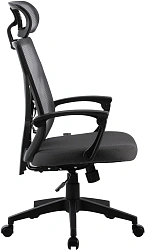 Кресло Cactus CS-MC414-GY черный/серый сетка/ткань с подголов. крестов. пластик пластик черный