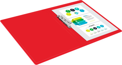 Папка метал.зажим Buro -ECB04CRED A4 пластик 0.5мм красный