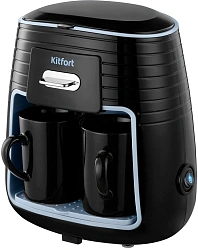 Кофеварка капельная Kitfort КТ-7447 450Вт черный/голубой
