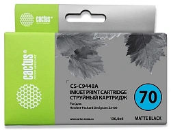 Картридж струйный Cactus CS-C9448A №70 черный матовый (130мл) для HP DJ Z3100 с чипом