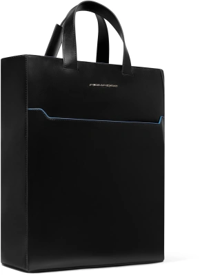 Деловая сумка женская Piquadro Blue Square BD6679B2/N с отделением для ноутбука черный натур.кожа