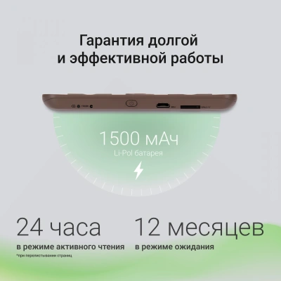 Электронная книга Digma E60C 6" E-ink HD Pearl 1024x758 600MHz/4Gb/microSDHC коричневый