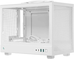 Корпус Deepcool CH160 белый без БП miniITX 7x120mm 1xUSB3.0 audio bott PSU
