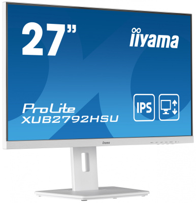 Монитор Iiyama 27" ProLite XUB2792HSU-W5 белый IPS LED 16:9 HDMI M/M матовая HAS Piv 250cd 178гр/178гр 1920x1080 75Hz VGA DP FHD USB 6.3кг