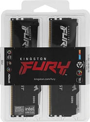 Память DDR5 2x32GB 5200MHz Kingston KF552C36BBEAK2-64 Fury Beast Expo RGB RTL Gaming PC5-41600 CL36 DIMM 288-pin 1.25В kit single rank с радиатором Ret