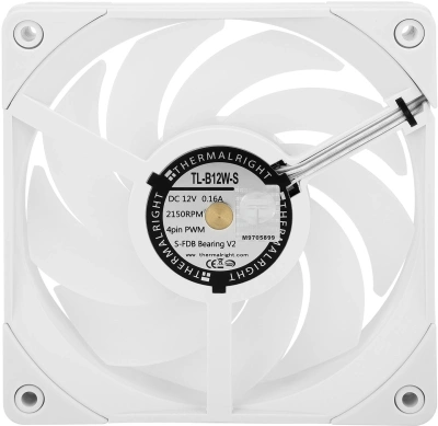 Вентилятор для корпуса Thermalright TL-B12W-S ARGB 120х120x25.6 белый 4-pin 28.1дБ Ret