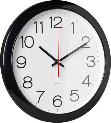Часы настенные аналоговые Бюрократ WallC-R78PN D29см черный (WALLC-R78PN29/BLACK)