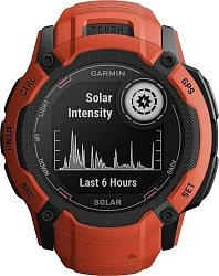 Смарт-часы Garmin Instinct 2X Solar 1.1" LCD корп.красный рем.красный (010-02805-01)