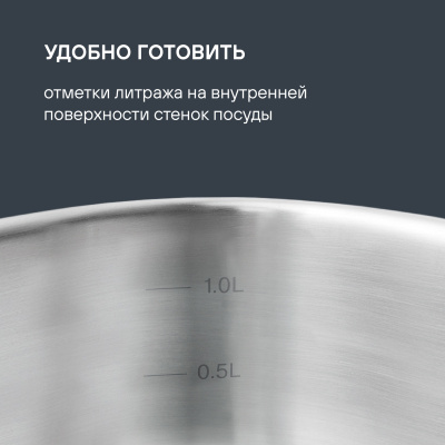 Кастрюля-пароварка Rondell RDS-1815 30.4л. d=32см (с крышкой) стальной