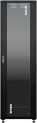 Шкаф серверный NTSS Премиум (NTSS-R42U6080GS-BL) напольный 42U 600x800мм пер.дв.стекл металл 900кг черный 710мм 99кг 1987мм IP20 сталь