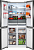 Холодильник Weissgauff WCD 450 Bru Steel Glass NoFrost Inverter 3-хкамерн. сталь мат.