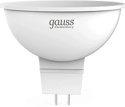Лампа светодиодная Gauss Elementary 13521 11Вт цок.:GU5.3 софит 220B св.свеч.бел.нейт. MR16 (упак.:10шт)