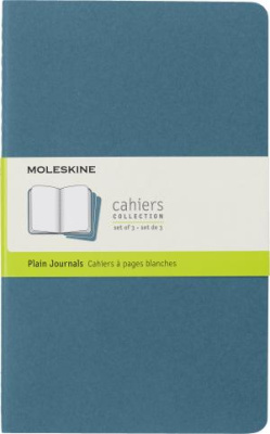 Блокнот Moleskine CAHIER JOURNAL CH018B44 Large 130х210мм обложка картон 80стр. нелинованный голубой (3шт)
