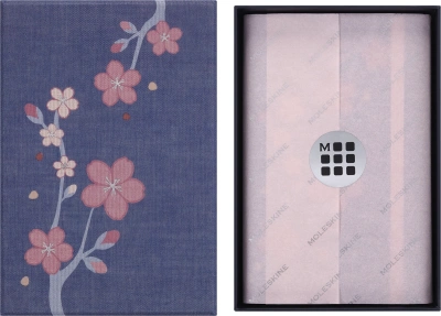 Блокнот Moleskine LIMITED EDITION SAKURA LESU08MM710BOX Pocket 90x140мм обложка текстиль 160стр. линейка подар.кор. синий 2025
